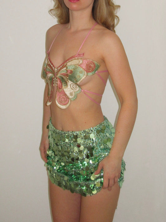 Handmade Butterfly Embroidered Top