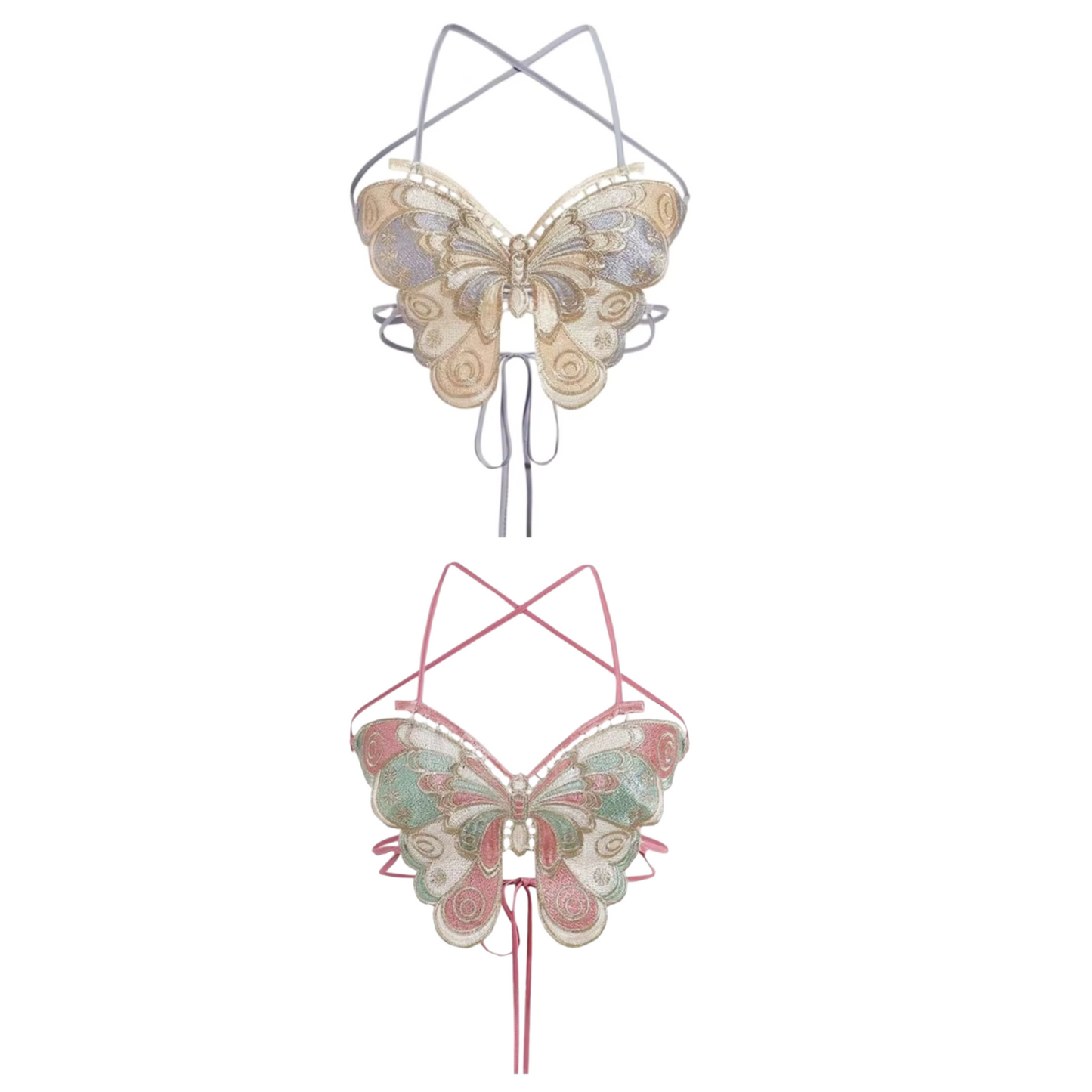 Handmade Butterfly Embroidered Top